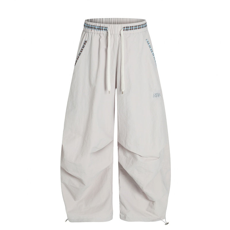 American-style streetwear harem pants Stitched Trim Barrel Parachute Bottoms