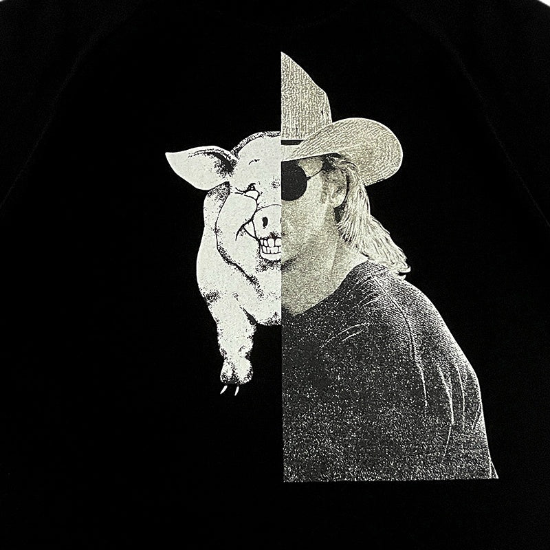 ERD T Shirts Raglan Cut Surreal Half Figure Graphic Street Top