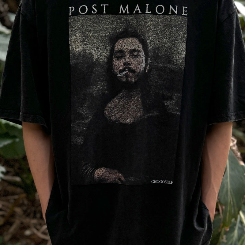 Unisex Vintage T Shirts Limited Edition: West Coast Street/Graffiti/Hip-Hop Style High-Street Short-Sleeve Tee – Heavyweight Fabric with Distressed Wash Finish and Direct-to-Garment White Ink Print.