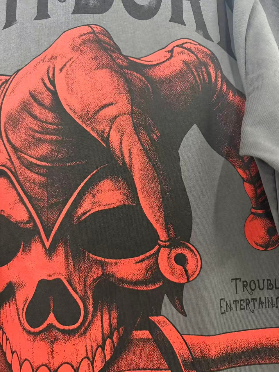 Vintage style washed summer wear T shirt Skull
