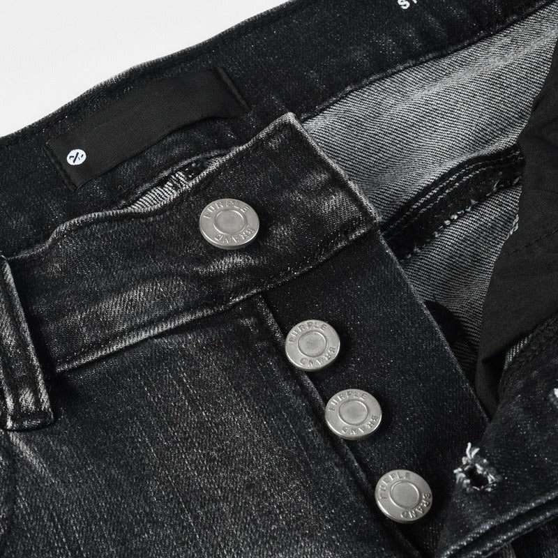 Purple brand Jeans High-quality pure cotton streetwear trousers embroidery