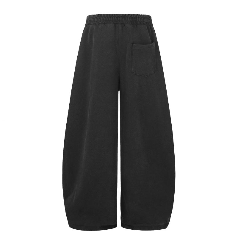 American-style streetwear harem pants Camo Panel 1908 Letter Loose Barrel Trousers