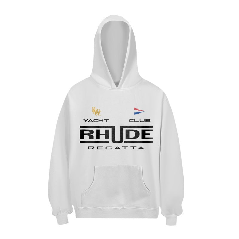 RHUDE Hoodie Sailing Regatta Stacked Text Front Print