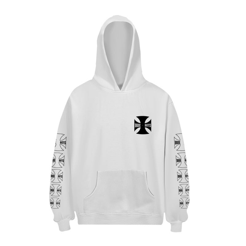 RHUDE Hoodie Old English Cross Sleeve Repeat Motif