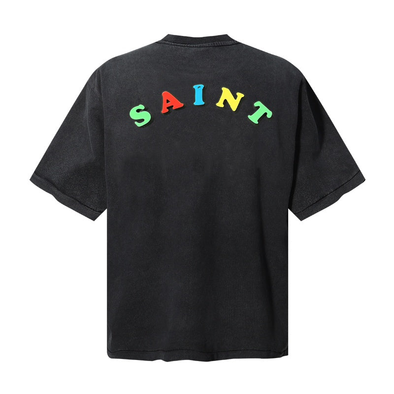 Saint Michael T Shirts Grunge Aesthetic Vote For Light Triangle Art Vintage Washed Casual