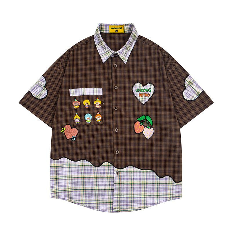 Unisex vintage T-shirt Polo shirt with a stand-up collar