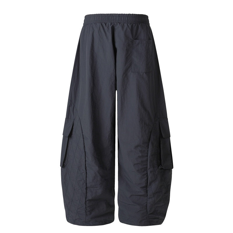 American-style streetwear harem pants Lightweight Textured Parachute Cargo Pants
