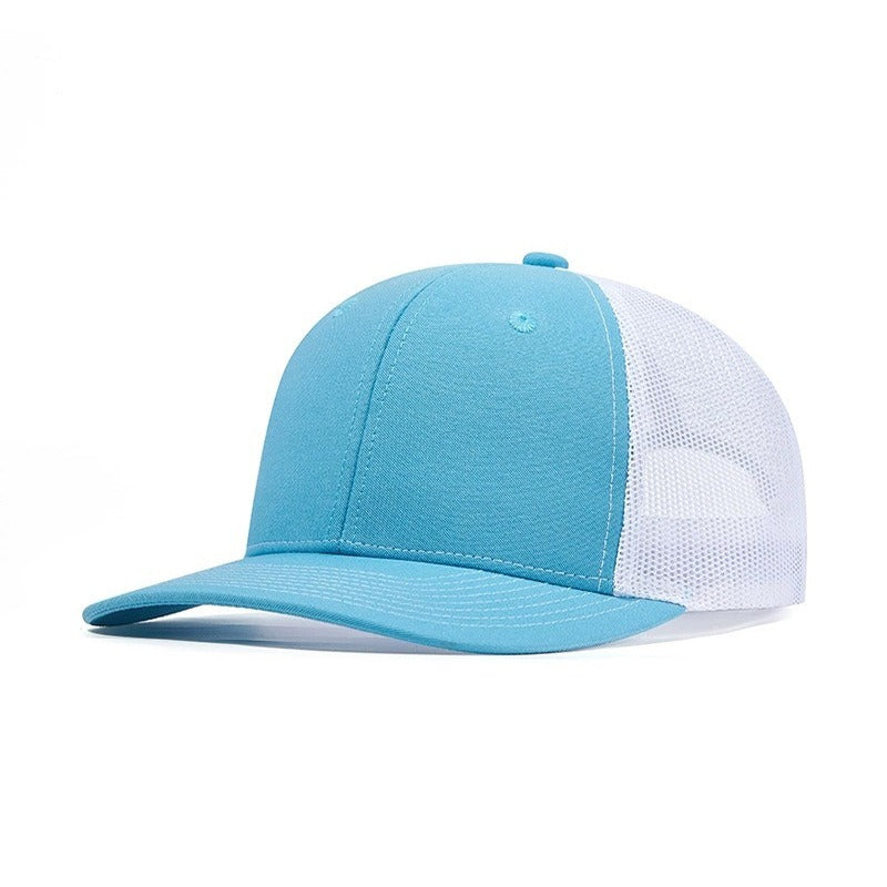 Trendy flat brimmed snapback hatssummer mesh breathable