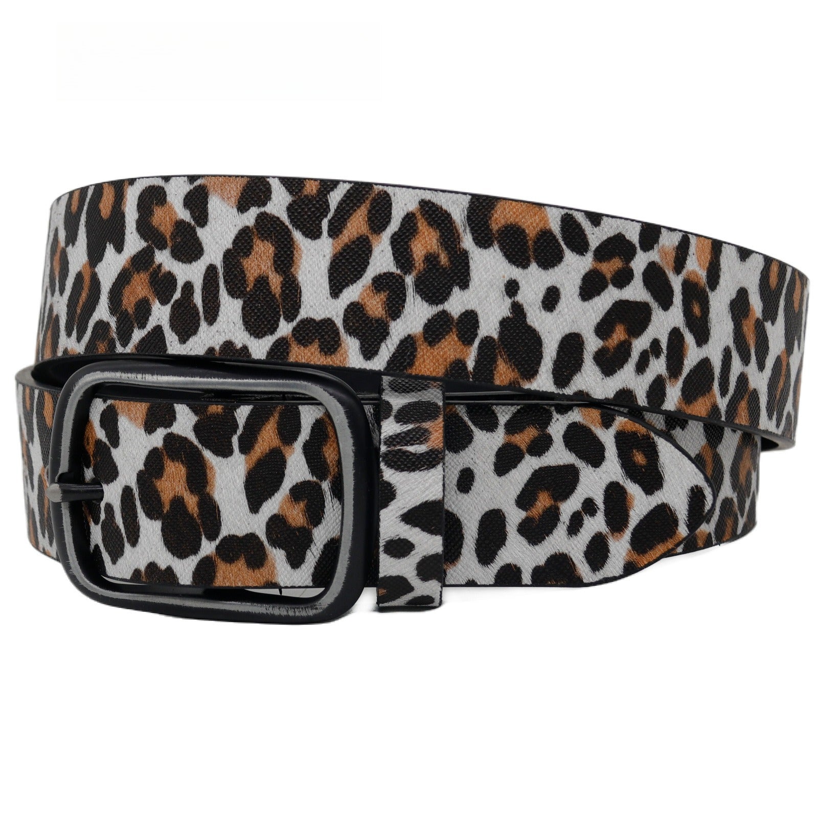 Hip-hop punk rhinestone belt animal print