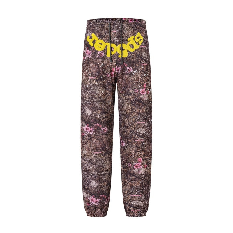 Spiderweb sweatpants High-quality pure cotton for autumn and winter Camouflage