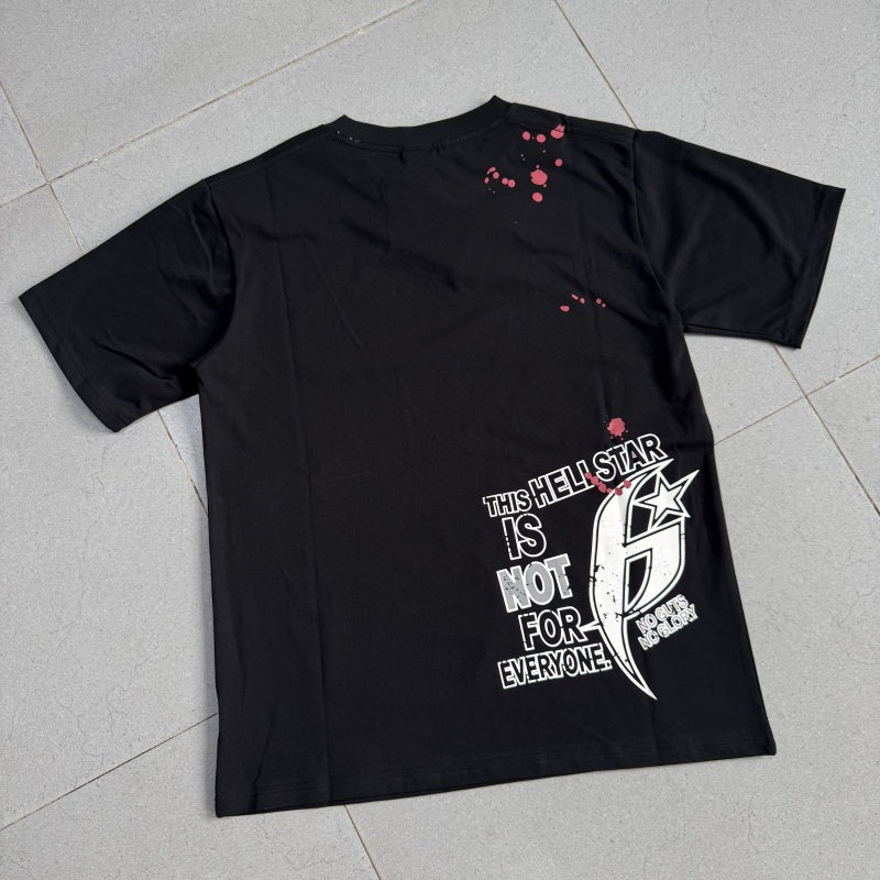 Vintage-style American T-shirt Sharp Angular Splattered Star Design