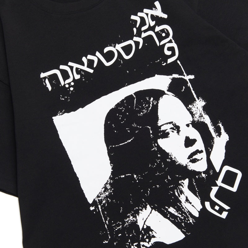 ERD T Shirts High Contrast Mono Figure & Back Letter Street Casual Tee
