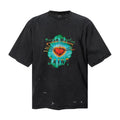 Saint Michael T Shirts Dream Master Saint Sacred Heart Distressed Black