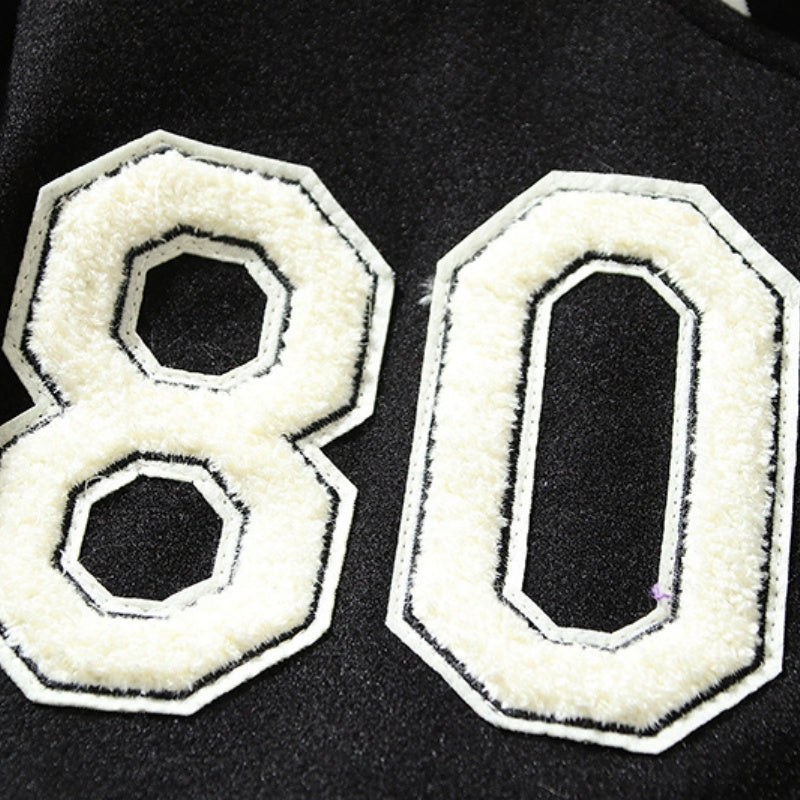 American-style baseball jacket Leather Sleeve S-Logo Graphic Oversized Embroidered Thickened Baseball Jacket – Embracing the "Vibe" Aesthetic