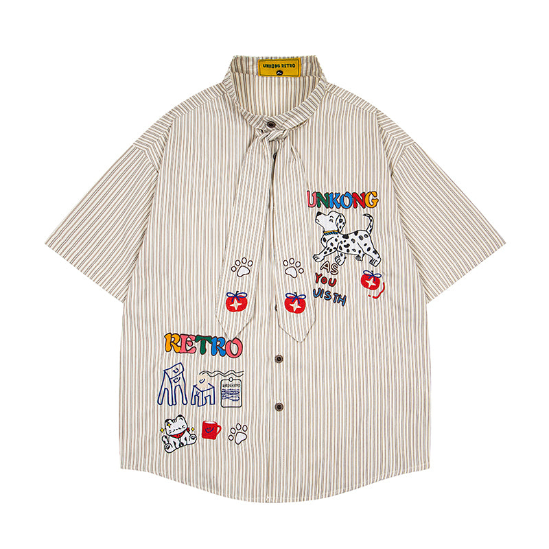 Unisex vintage T-shirt Polo shirt with a stand-up collar
