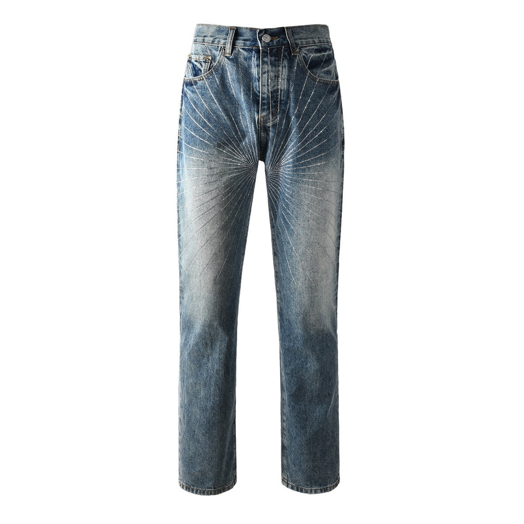 purple brand jeans Rhinestones #9138
