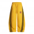 American-style streetwear harem pants Number 10 Embroidered Badge Elastic Drawstring Waist
