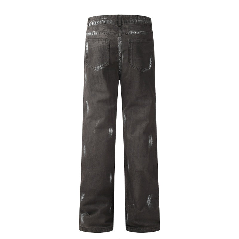 American-style streetwear harem pants Hand Painted Silver Mark Streetwear Trousers