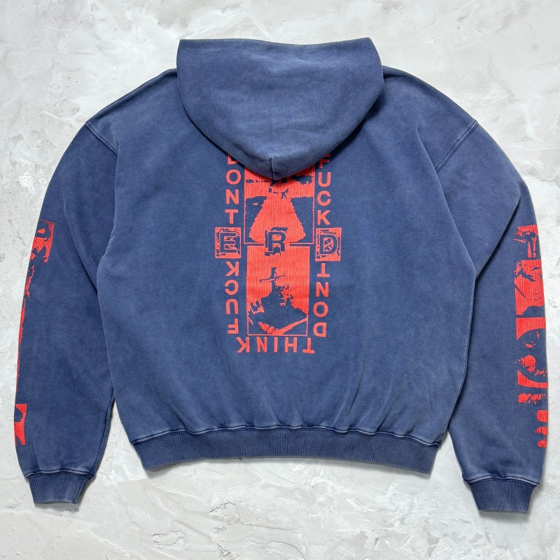 Unisex Vintage Hoodie  "Shackled Red Lips" Limited Edition Hoodie – Custom-made, heavyweight, and true to the original [Navy Blue]