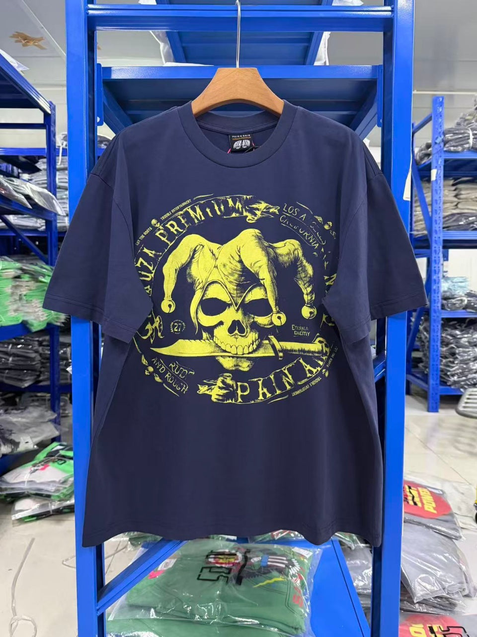 Vintage style washed summer wear T shirt Skull