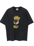 Vintage style washed summer wear T shirt 260G pure cotton high-quality streetwear