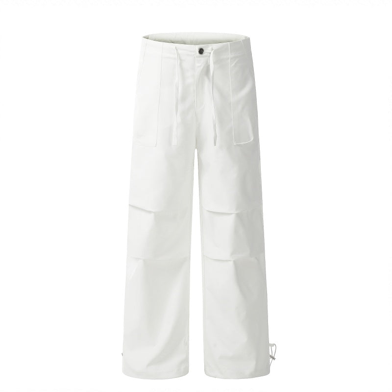 American-style streetwear harem pants Adjustable ankle drawstring hem detail
