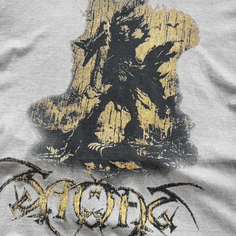 Unisex Vintage T Shirts Saint x Purpose Tour "Rock Demon" Limited Edition: Single-stitch construction, special enzyme-wash and pigment-dyeing process, and American-style plastisol ink printing.