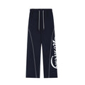 American-style streetwear harem pants Vertical side letter print casual loose cut plus velvet