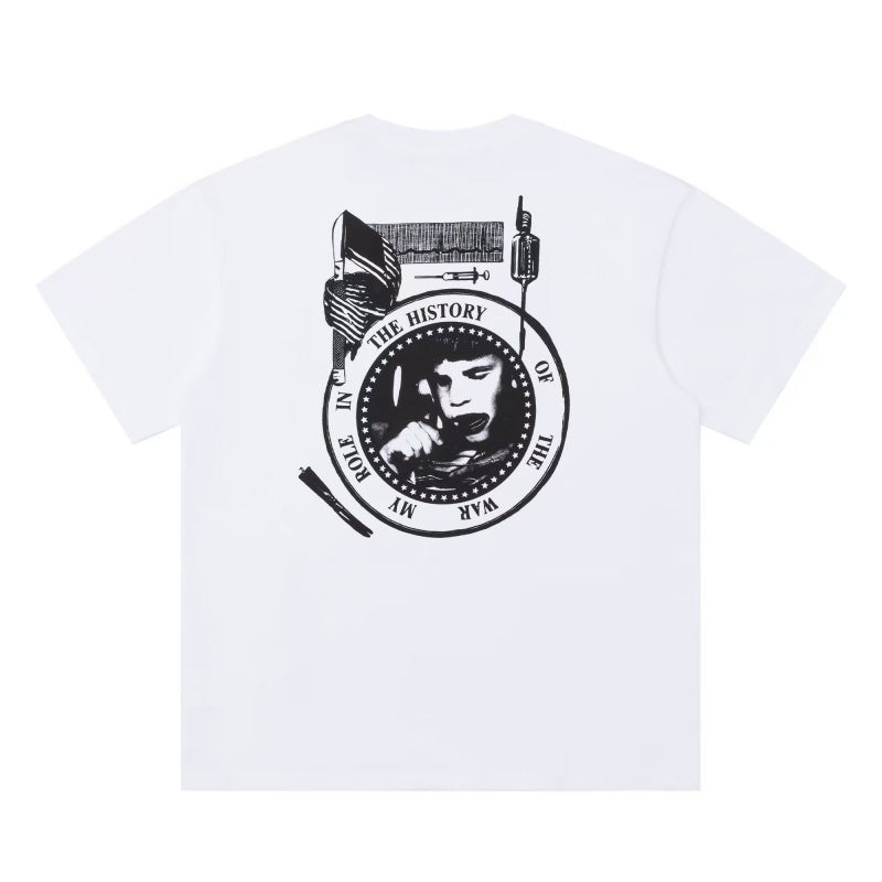 ERD T Shirts Two-Sided Monochrome Art Pattern Casual Shirt