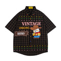 Unisex vintage T-shirt Polo shirt with a stand-up collar
