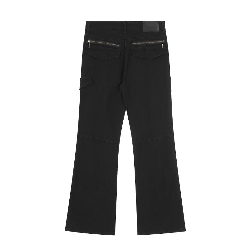 American-style streetwear harem pants High Waist Metal Zipper Casual Bottoms