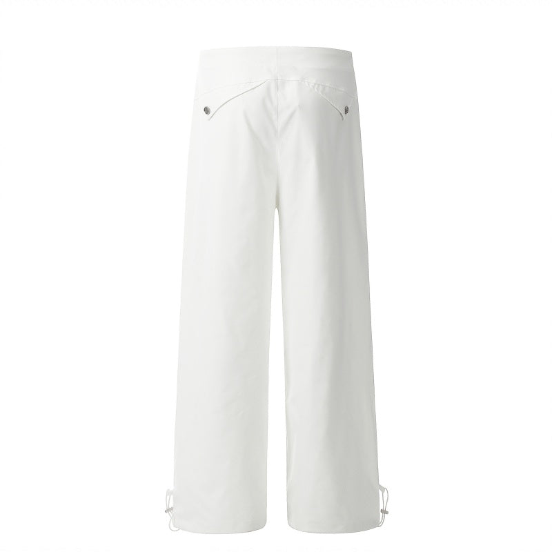 American-style streetwear harem pants Adjustable ankle drawstring hem detail