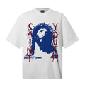 Saint Michael T Shirts Grunge Texture Two-Tone Religious Graphic SAINT YOUTH Front Chest Print