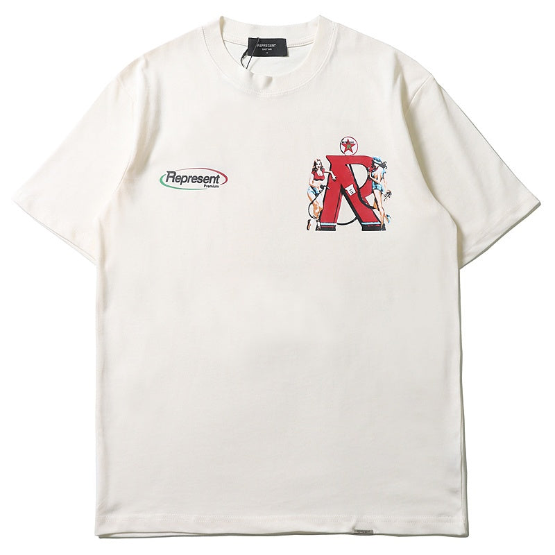 Mens T-shirt Vintage Represent cheerleader-style graphic print
