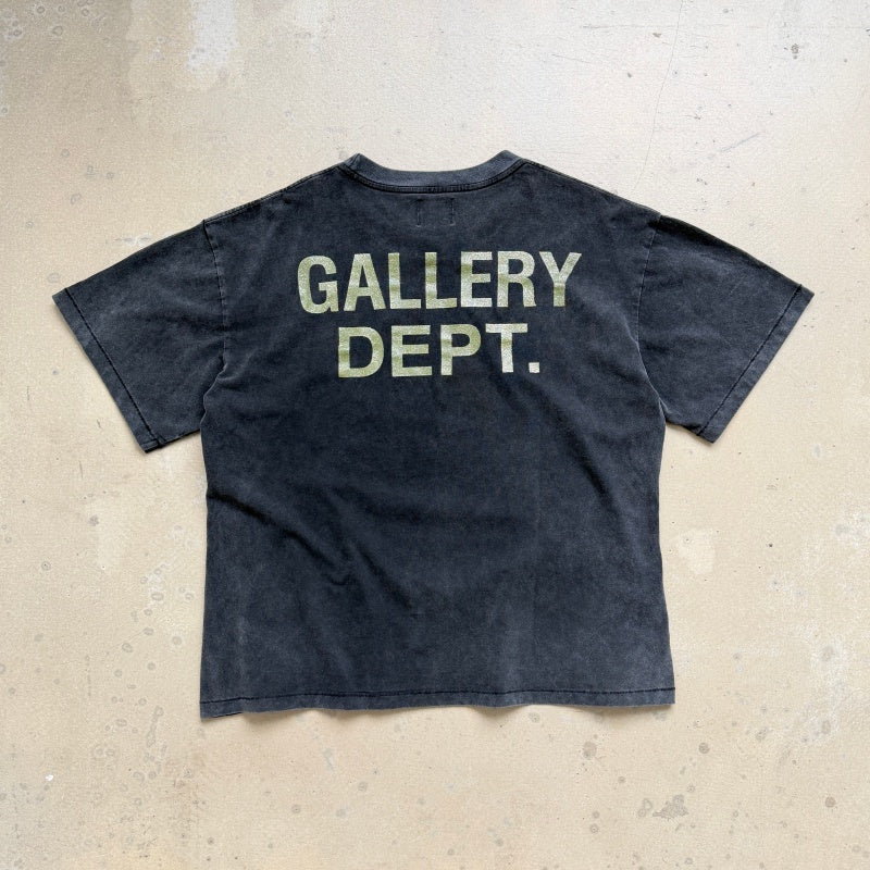 Unisex Vintage T Shirts GALLERY DEPT. 26SS "THE WORLD IS OURS" Limited Edition: Heavyweight, washed-and-distressed streetwear T-shirt featuring a boxy, cropped punk-inspired fit.