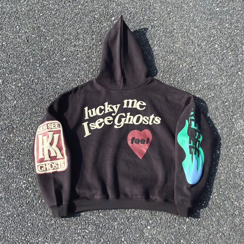 Unisex Vintage Hoodie  CPFM x KIDS SEE GHOSTS Limited Edition – Original brushed fabric with raised puff print.