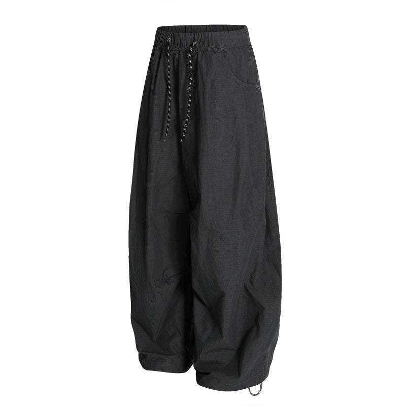 American-style streetwear harem pants Lightweight Ruched Baggy Streetwear Bottoms