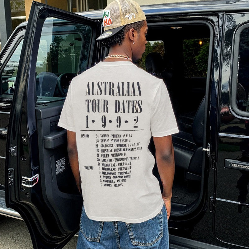 Mens T-shirt Vintage American-style trendy brand vintage-inspired Nirvana band graphic print