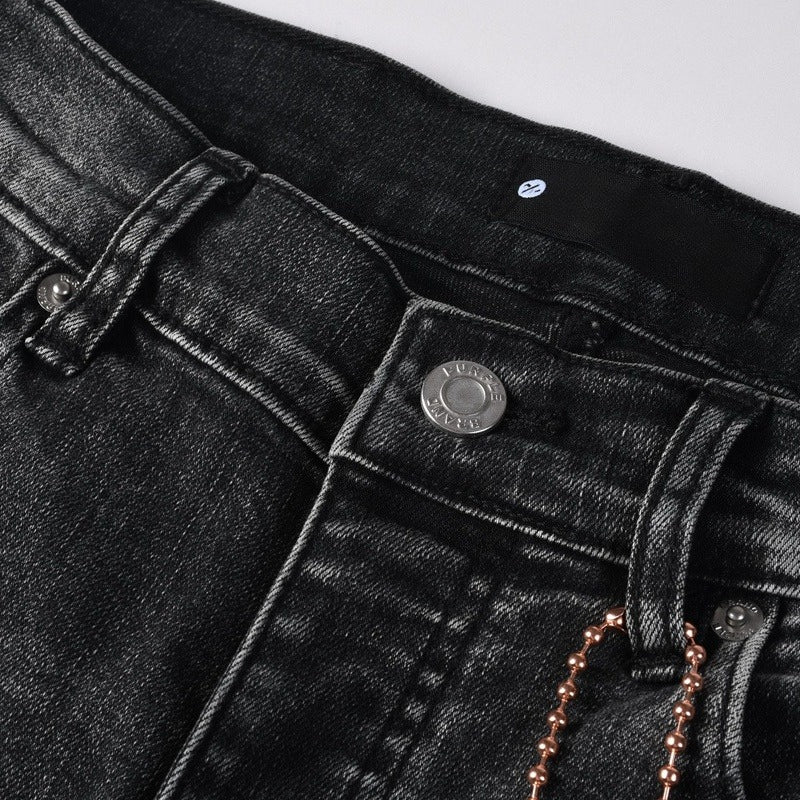 Purple brand Jeans High-quality pure cotton streetwear trousers Hole