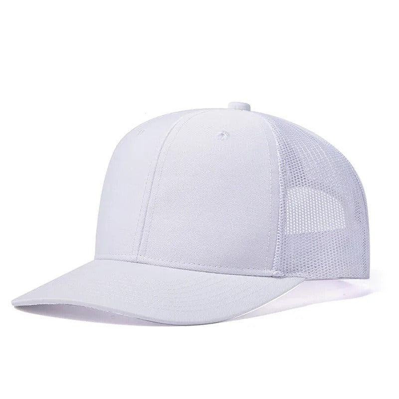 Trendy flat brimmed snapback hatssunshade net hat