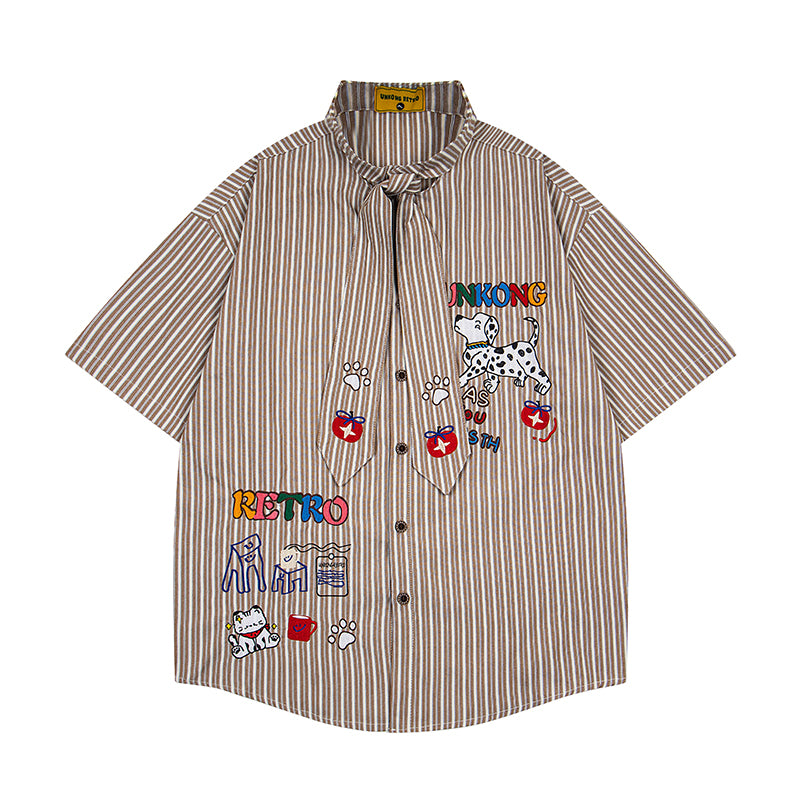 Unisex vintage T-shirt Polo shirt with a stand-up collar