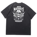 Mens T-shirt Vintage American-style Motorcycle-style skull print
