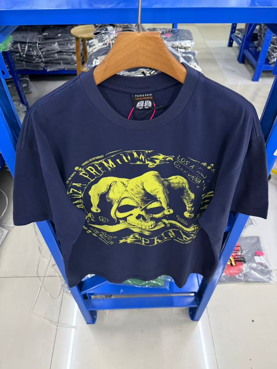 Vintage style washed summer wear T shirt Skull