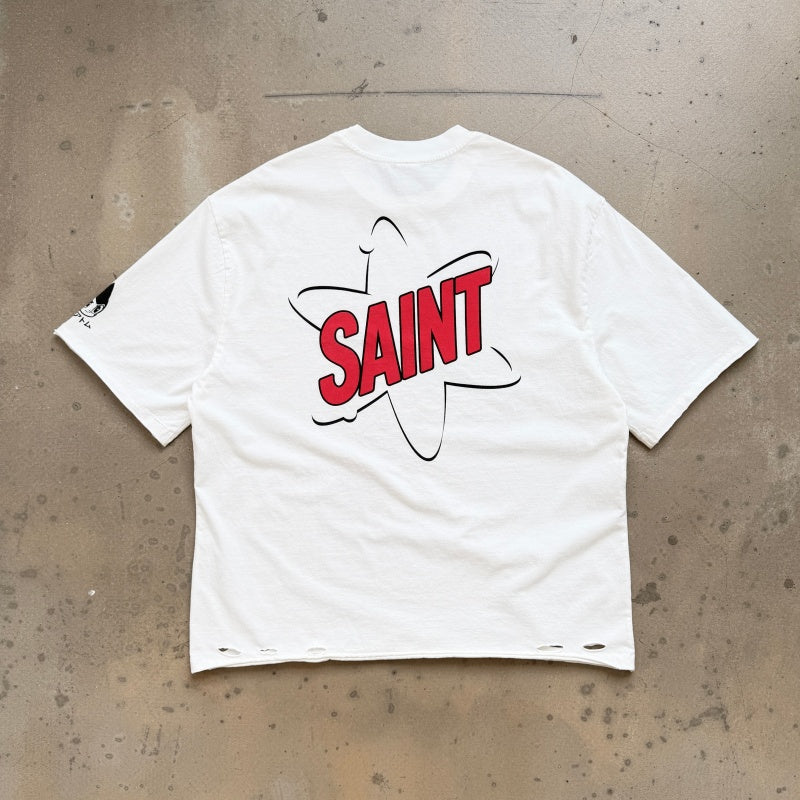 Unisex Vintage T Shirts Heavyweight 320g fabric (matching the original specifications even after washing); vintage construction featuring single-stitch and "heaven-and-earth" (blind stitch) detailing.