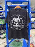 Vintage style washed summer wear T shirt Skull Clown
