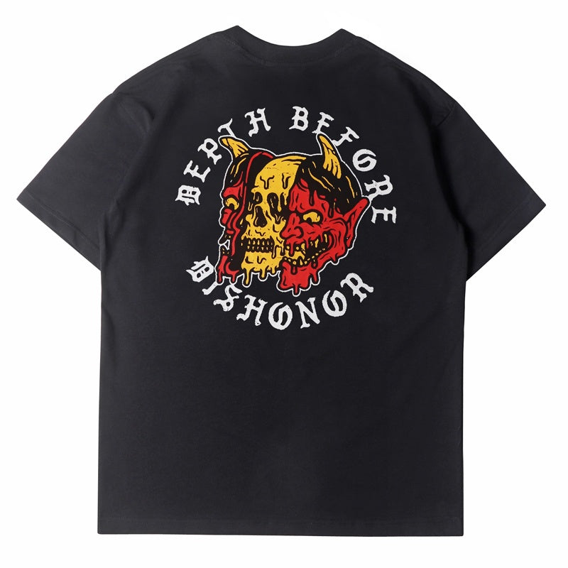Mens T-shirt Vintage American-style Personalized weightlifting T-shirts with Venom-themed designs - quirky and fun.