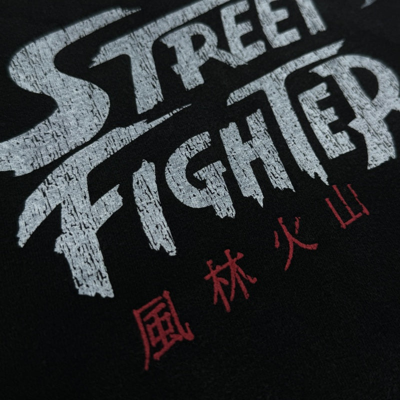 Unisex Vintage T Shirts Street Fighter "Wind, Forest, Fire, Mountain" Limited Edition – High-Street Style Featuring Premium Distressed Wash Craftsmanship