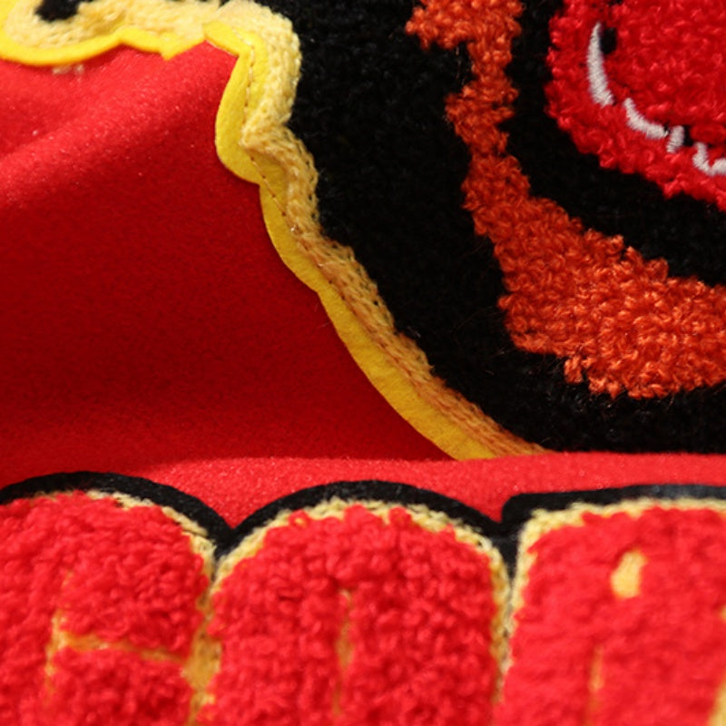American-style baseball jacket High-street style "HELL" tiger-motif varsity jacket featuring color-blocking, contrast paneling, and embroidery—an Instagram-trending design.