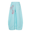 American-style streetwear harem pants Polka Dot Bow Graphic Barrel Trousers