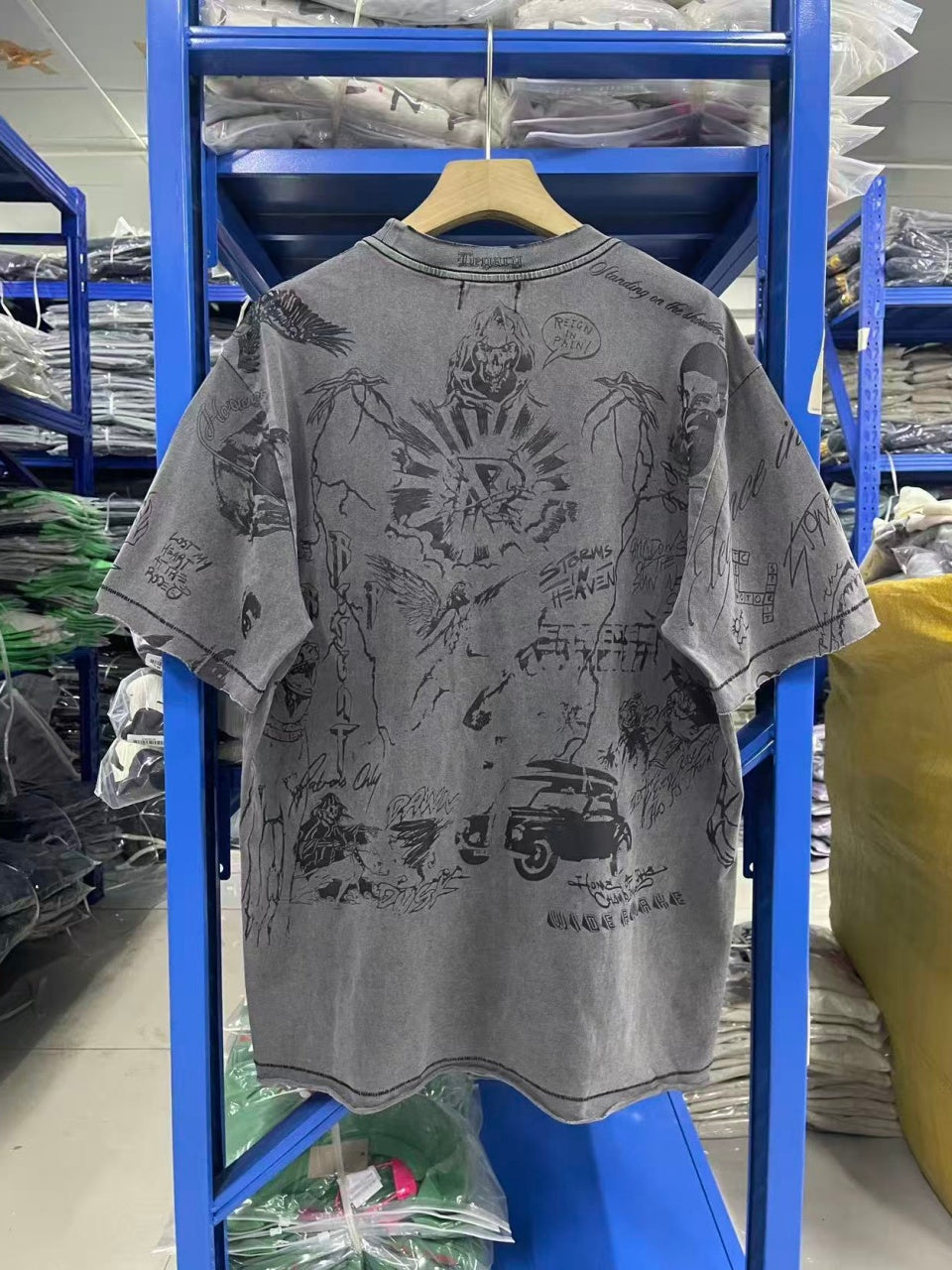 Vintage style washed summer wear T shirt